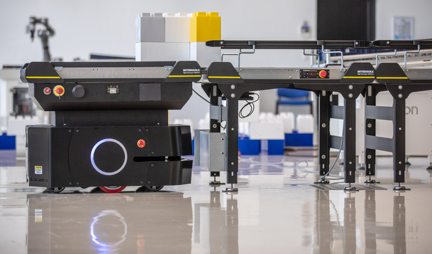 Interroll apresenta o novo Módulo Superior RMA PTL como uma extensão da plataforma PTL: uma solução integrada para combinar com um robô móvel autónomo (RMA)